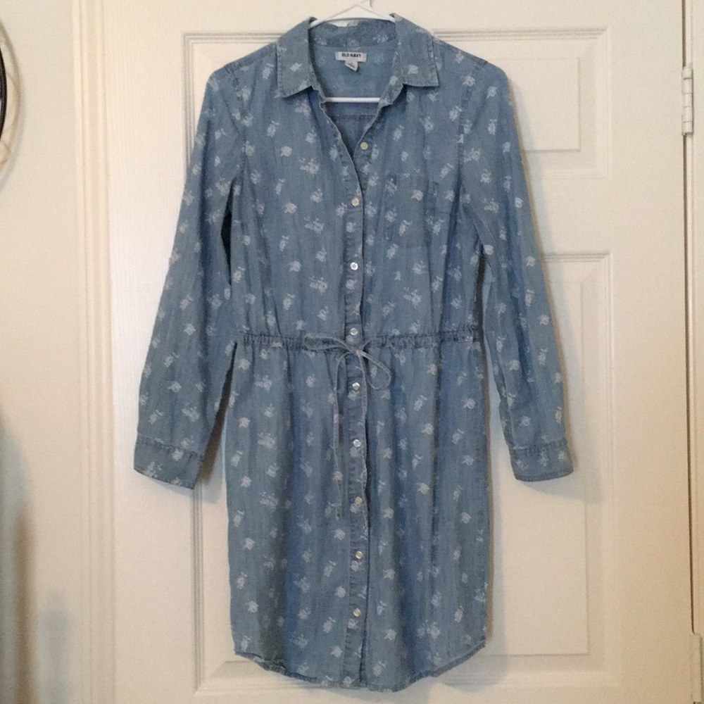 Light denim and floral dress
